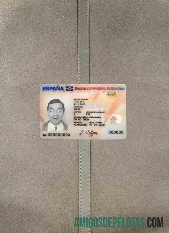 Spain ID olhar de foto frente exemplo